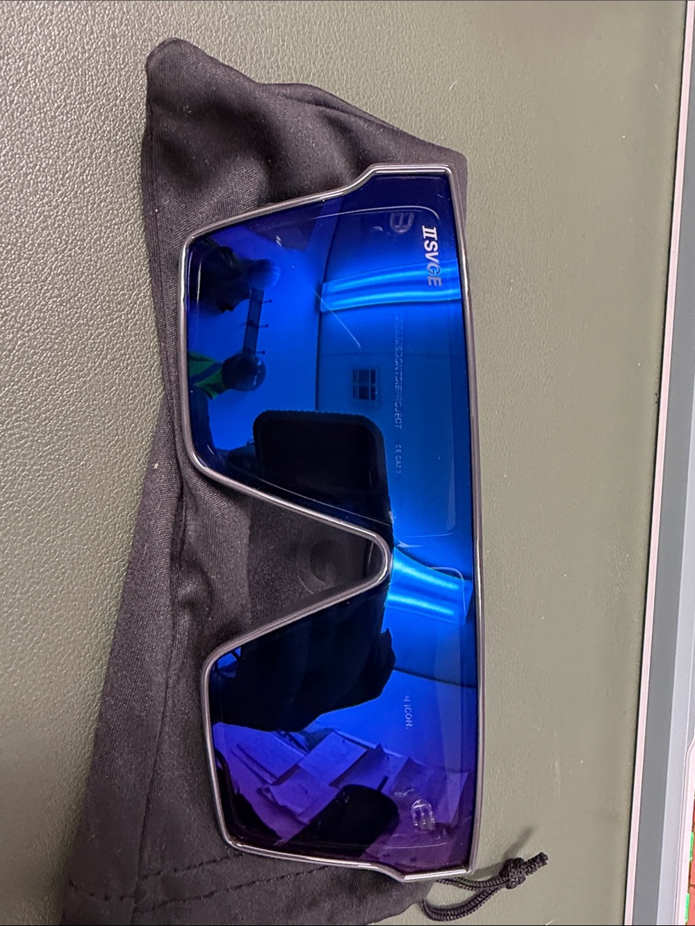 TSVGE Blue Mirrored Sport Sunglass Lens Insert